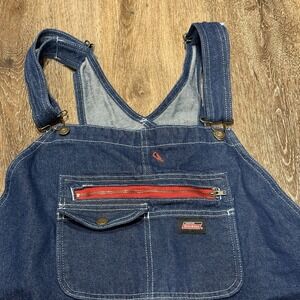 Dickies Overalls 3XL XXXL Blue Jean Denim Bibs Farm Chore Work Painter Dark Wash
